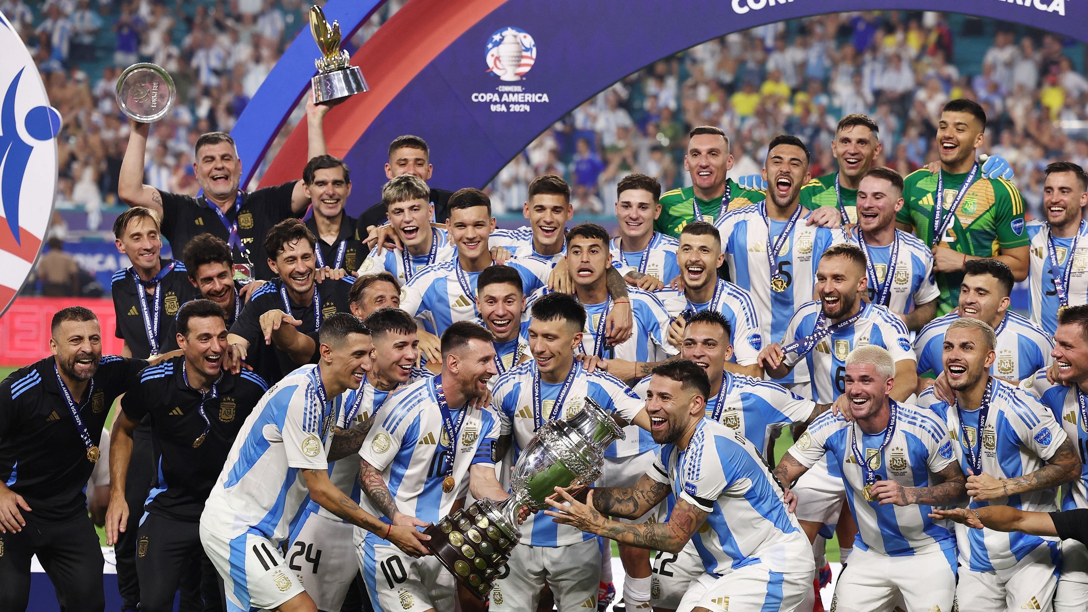 <div class="paragraphs"><p>Argentina beat Colombia to win record 16th title.</p></div>